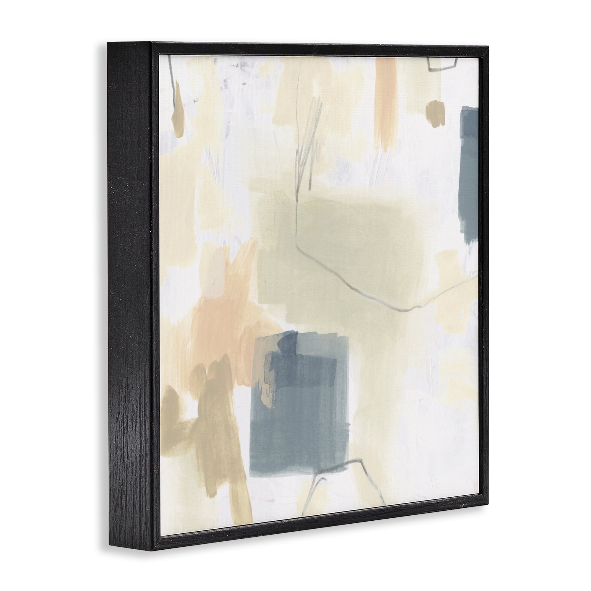 Stupell Industries Minimal Plaster Line Black Framed Giclee Art, design by June Erica Vess