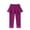 Purple, variant on BULLPIANO Toddler Girls Leggings with Skirt Warm Stretchy Ruffle Skirt Pant Kids Tutu Pantskirt Tights Pants