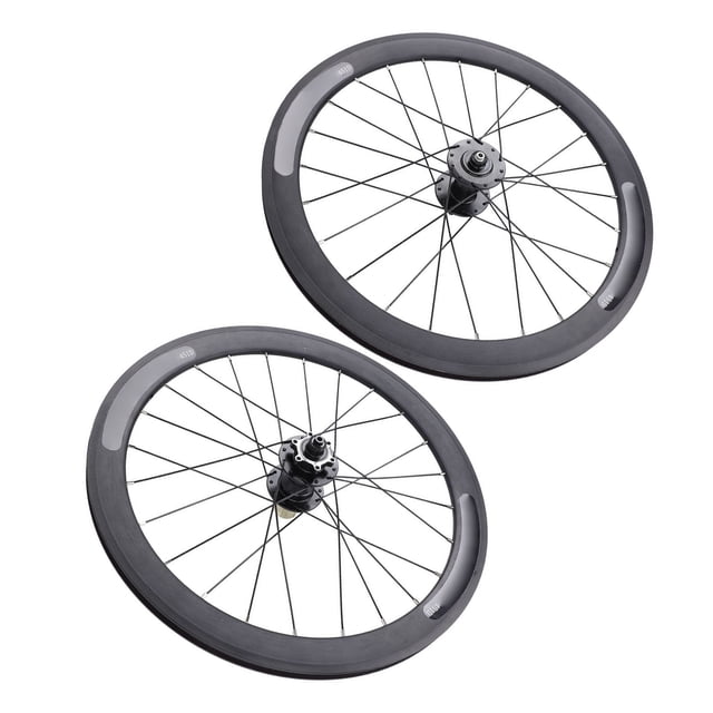 Folding Cycle Wheelset, Cycle Front Rear Wheel Assembly 20 Inch High Flange Hubs Rugged Aluminum Alloy for Repairing