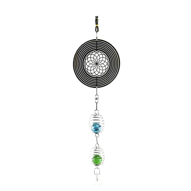 Música Espiral Bola de cristal Carillón de viento Interior al aire libre Hogar Tienda Decoración Navidad Colgante Carillón de viento tholdsy HA1560-01B