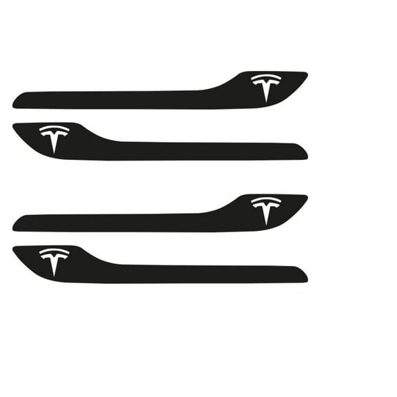Tesla Model 3 Door Handle Vinyl Wrap W/ Logo, 4pc Set, 2017-2024
