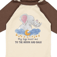 thumbnail image 4 of Inktastic My Gigi Loves Me to the Moon and Back Elephant Family Boys or Girls Long Sleeve Baby Bodysuit, 4 of 5
