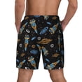 thumbnail image 4 of Uemuo Space Rocket Pattern Mens Swim Trunks Quick Dry Board Shorts with Mesh Lining, Stretch Beach Shorts Quick Dry No-Chafing Board Shorts-Small, 4 of 9