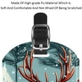 thumbnail image 4 of Square 2Pack PU Leather Jungle Elk Cruise Luggage Tag with Privacy Cover and Name ID Tag for Travel Handbags Backpacks Luggage Tags, 4 of 6