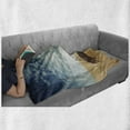 thumbnail image 5 of Safari Soft Flannel Fleece Blanket, Wild Animal Sun Beaming Through Cloudy Sky Grassland Autumn View Picture, Cozy Plush for Indoor and Outdoor Use, 70" x 90", Bluegrey and Mustard, by Ambesonne, 5 of 5