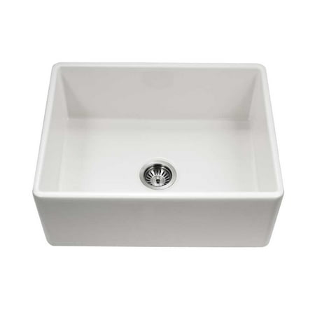 Platus Fireclay Apron Front or Undermount Single Basin 26” Kitchen Sink,