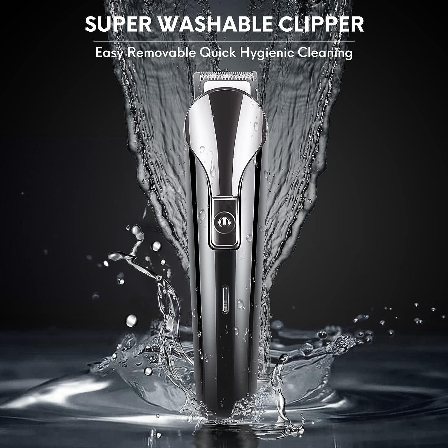 5 in 1 Hair Trimmer, Beard Trimmer for Men, Waterproof Electric Razor, Cordless Shavers, Hair Clippers for Mustache Groin Body Hair, Painless Hair Removal, Grooming Kit for Men, Black
