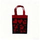 thumbnail image 2 of Bolsa de regalo navideña de tela negra con estampados festivos | Bolsa reutilizable para dulces y decoración navideña | 14 x 10 x 17 cm, 2 of 6