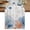 Orange Blue Gray, variant on Orange Navy Blue Coral Table Runner, Summer Beach Coastal Ocean Wooden Washable Cotton Linen Table Runners 36 Inches Long, Dresser Scarf Runner for Nightstand/End Tables/Round Tables 13''x36''