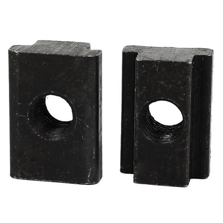 

22mm x 16mm x 12mm M8 Tapped Black Carbon Steel T Slot Nuts 2 Pcs