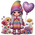thumbnail image 1 of Kit Con Forma Especial Parcial 5D DIY Arte Niña Jardín 30x30cm, 1 of 9