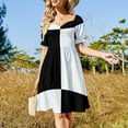 thumbnail image 2 of Black & white square pattern Sleeveless Dress dress summer 2024 women Long dress women dresses, 2 of 6