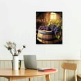 thumbnail image 2 of COMIO Kitchen Wall Decor Red Wine Cups  Modern Framed Wall Art Drink Food and Beverage Restaurant Canvas Prints Pictures Paintings Wine Glass Barrel for Dining Room, 2 of 4