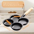 thumbnail image 2 of 4 Cup Eggs Pan, Diameter 8cm Depth 2.2cm Cast Iron Fried Egg Pan Pancake Pan Burger Omelet Cooker Griddle Egg Skillet for Breakfast, for Gas Stove and Induction Cooker(17 x 17 cm), 2 of 4