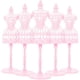 thumbnail image 4 of Doll Clothes Mannequin Plastic Stand for Storage Use 5Pcs Pink Mini Models, 4 of 4