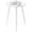 White, variant on Small Round Side Tables End Table Bedroom, White Nightstand Bedside Table for Living Room, Coffee Table with White Wood Legs, 16.5 x 20.5 Inches