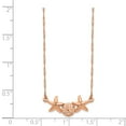 thumbnail image 2 of 14K Rose Gold Plated Brushed & Polished Sand Dollar Starfish Necklace, 2 of 5