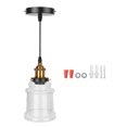 thumbnail image 1 of Lámpara colgante de techo de vidrio para cafetería, bar y pasillo, elegante lámpara colgante LED E27 de 100-240 V, 1 of 8