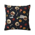 thumbnail image 2 of LNWH Cute Skull Flower Painted Throw Pillow Covers, Square Soft Linen Decorative Pillow Cases, 16"x16", 2 of 8