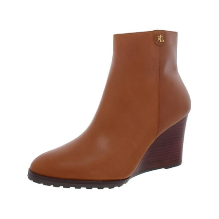 

Lauren Ralph Lauren Womens Shaley Leather Stacked Heel Booties
