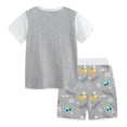 thumbnail image 6 of larppty Toddler Boys Pajamas Monster Truck Pjs Kids Dinosaur Short Sets Summer Sleepwear for Boy Jammies 2-8 Years（Grey， 5-6 Years）, 6 of 9