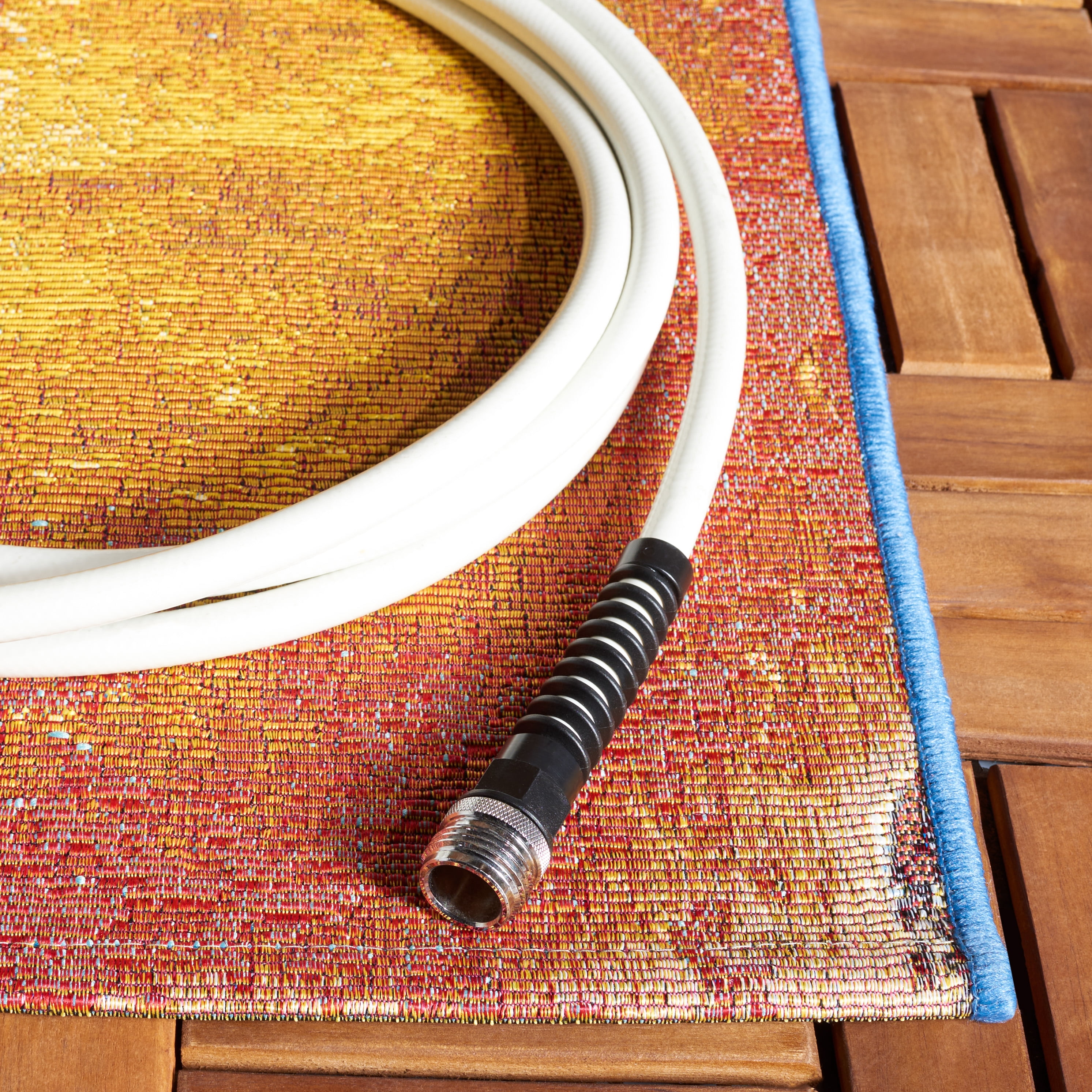 SAFAVIEH Barbados Creighton Abstract Indoor/Outdoor Area Rug, Blue/Rust Gold, 8' x 10'5"