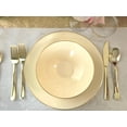 thumbnail image 3 of " OCCASIONS " 720 Piece set (120 Guests)-Wedding Plastic Plates & cutlery -Disposable Dinnerware 10.25'', 7.5'' + Silverware w/double fork (Bali in Ivory & Gold), 3 of 7