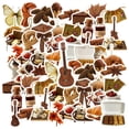 thumbnail image 2 of 35pcs-100pcs Brown Animal Stickers Autumn Food Stickers Coffee Decoration Animal Stickers for Laptops Notebooks Suitcases, 2 of 8