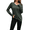 Green, variant on Women’s Fall Winter Long Sleeve V Neck Ribbed Knit Brushed Fabric Slim Fit Solid Color Trendy Casual Tee Tops S-2XL