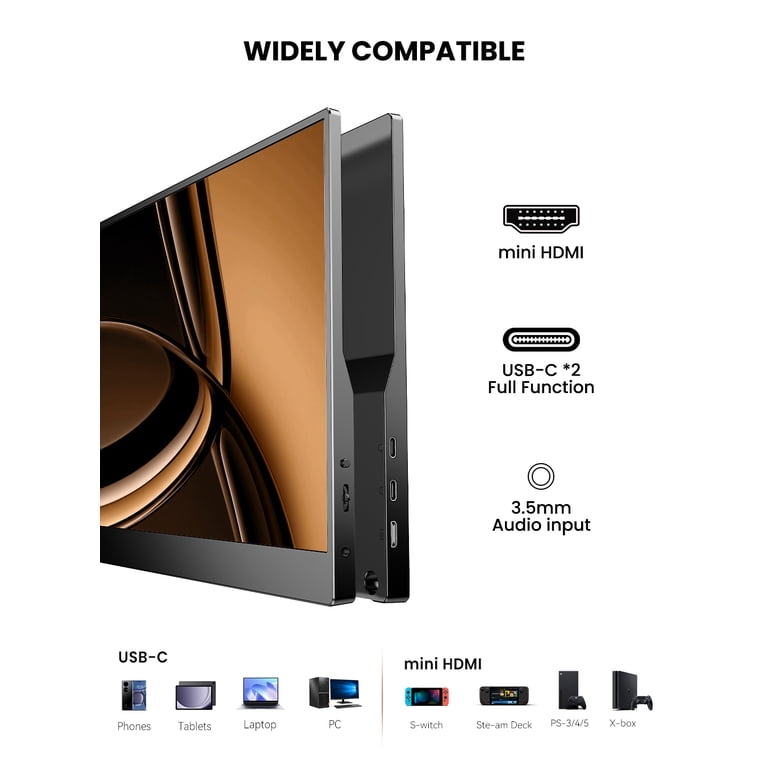UPERFECT Portable 1080P FHD Touchscreen Monitor, Mini IPS HDR