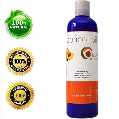 Men Care Natural - Maple Holistics 100% Pure Apricot Kernel Seed Oil, Anti-Aging Benefits, Natural Skin & Hair Care Product, 4 Oz