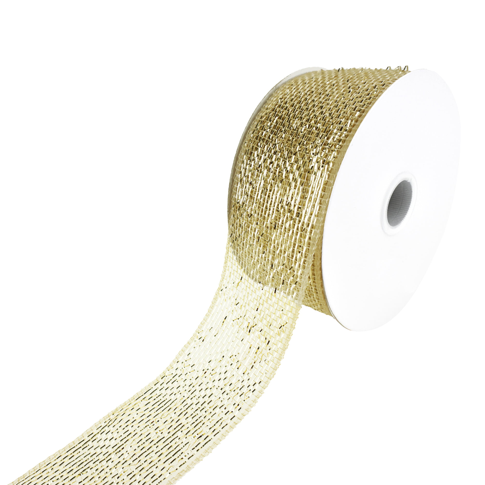 Gold Glitter Wire Ribbon, Mesh Ribbon Sewing