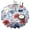 Pioneer Flower Floral, variant on Pioneer Flower Floral Print Pattern Round Tablecloth 60"x60",Wrinkle Wipeable Table Cloth for Kitchen Dining Room Picnic Patio Party