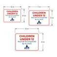 thumbnail image 6 of Classic Framed Plus Children Under 12 Must Be Accompanied By An Adult Door or Wall Sign | Child Safety Business Signs - Medium, 6 of 8