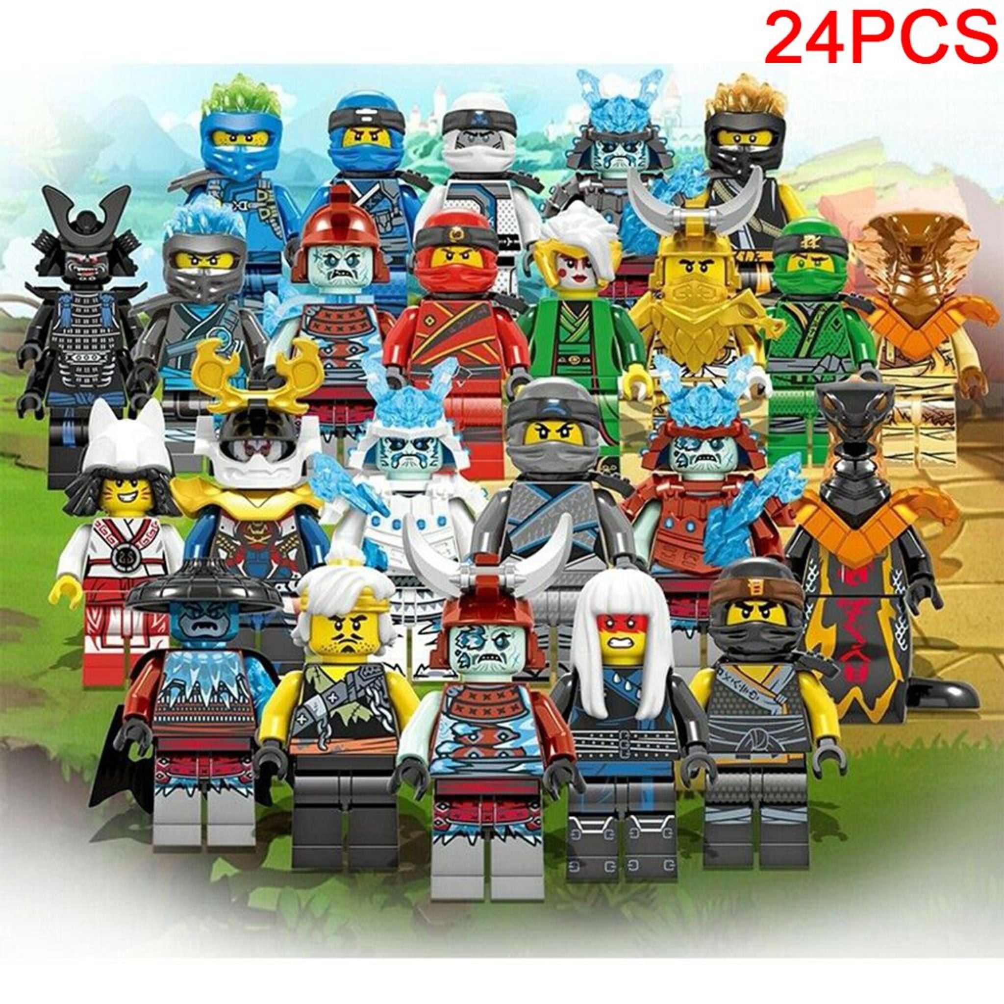 24Pcs Ninjago Mini Figures Kai Jay Sensei Wu Master Building Blocks Toy Gift Set 