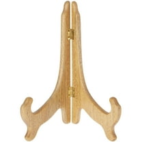 Bard's Hinged Medium Wood Plate Stand, 9" H x 7.25" W x 5" D (For 9" - 10.5" Plates), Pack of 3