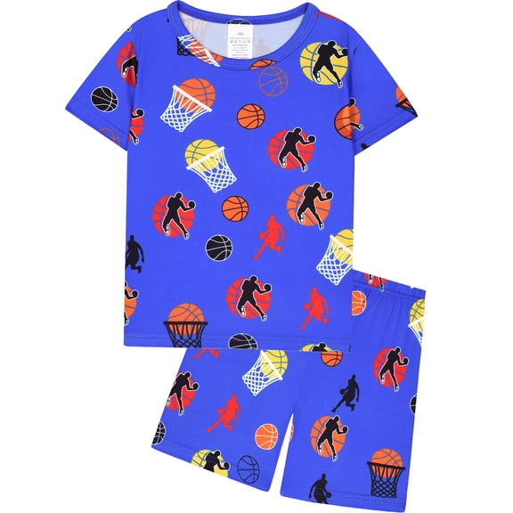 ATAIKU Summer Pajamas for Boys Dinosaur Short Sleeve 2-Piece PJs Set Toddler Kid Comfy Sleepwear Size 3-12Y