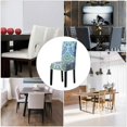 thumbnail image 4 of Chair Covers Stretch Dining Chair Covers Removable High Back Chair Protective for Dining Room Kitchen Banquet Party Decoration (M-Blue, 6 PCS), 4 of 7
