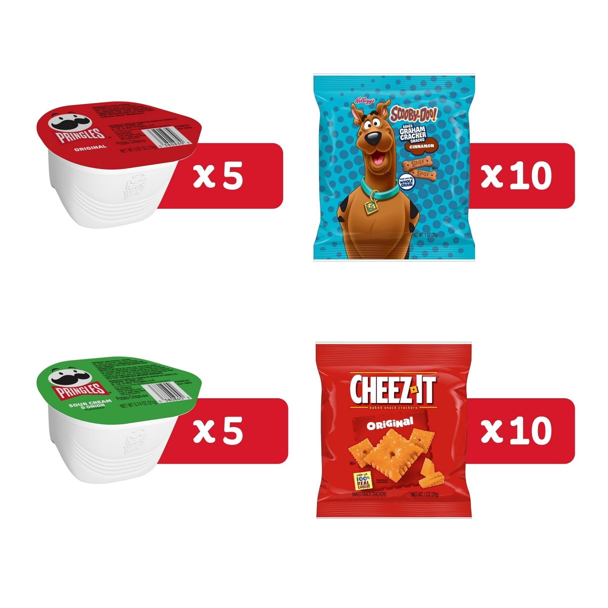 Kellogg's Variety Pack Lunch Box Snacks, Afternoon Snacks, 30 Count ( 2 Box )