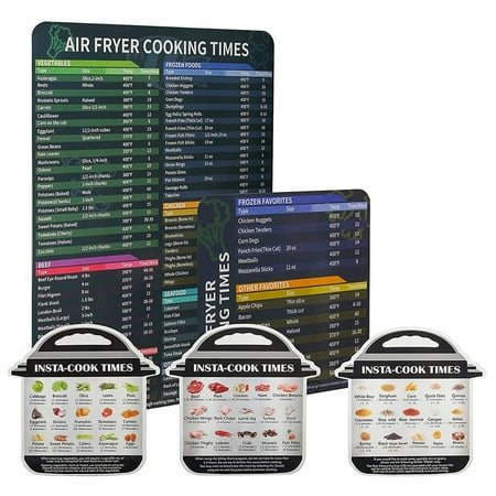 

Air Fryer Cheat Sheet Magnet&Pressure Cooker Magnetic Cheat Sheet Food Images Magnet Cooking Times Quick Reference Guide