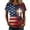 A37 Red, variant on FASHOFT 4th of July Shirts for Women American Tee USA Red White Blue Top Patriotic Crew Neck T Shirt Red L