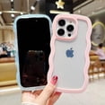 thumbnail image 6 of Compatible with iPhone 12 Pro Max Cute Kawaii Curly Wave Frame Shape Soft Silicone Shockproof Protective Phone Case Cover for Women Girls Yellow, 6 of 15