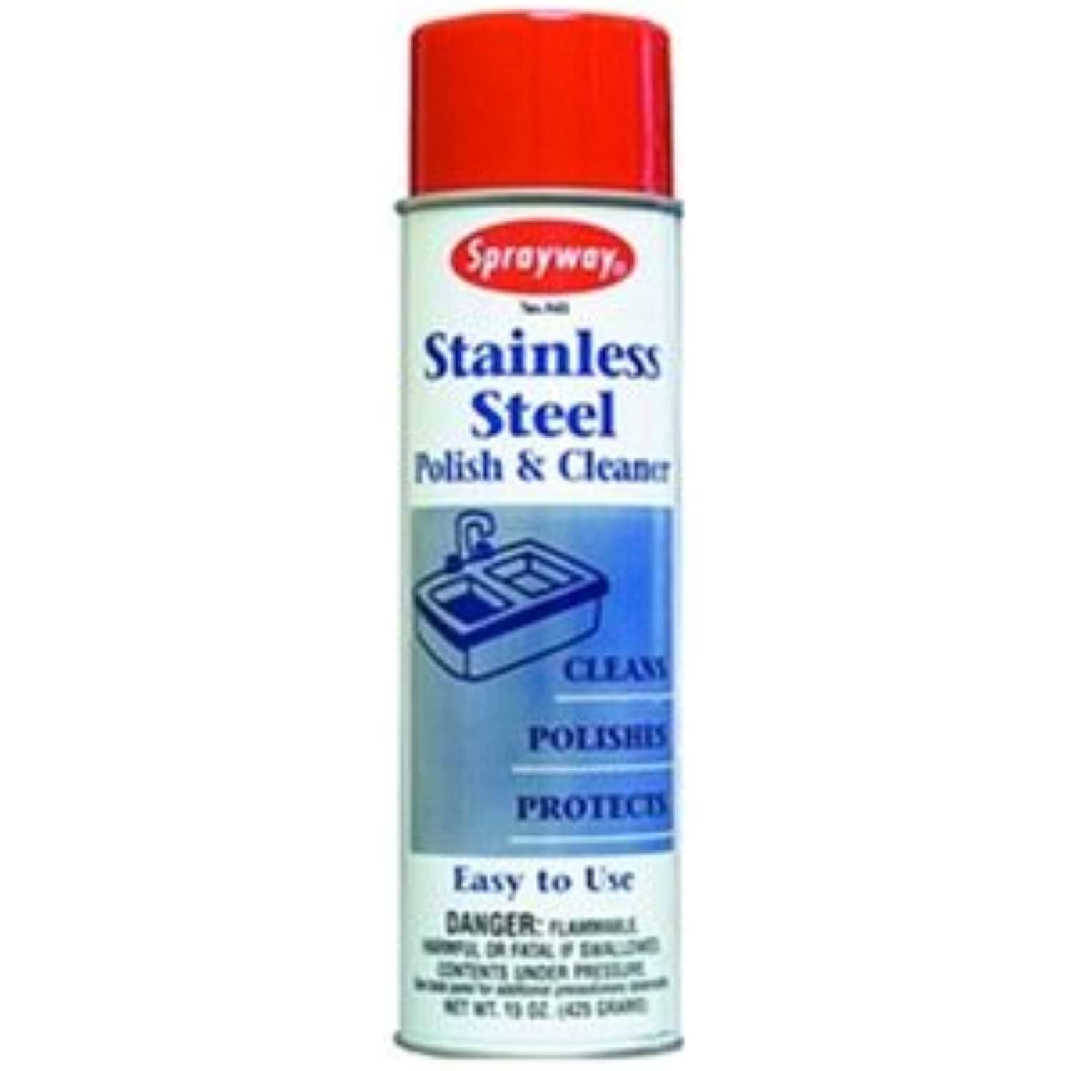 Sprayway Stainless Steel Polish & Cleaner 15 Oz. Aero.