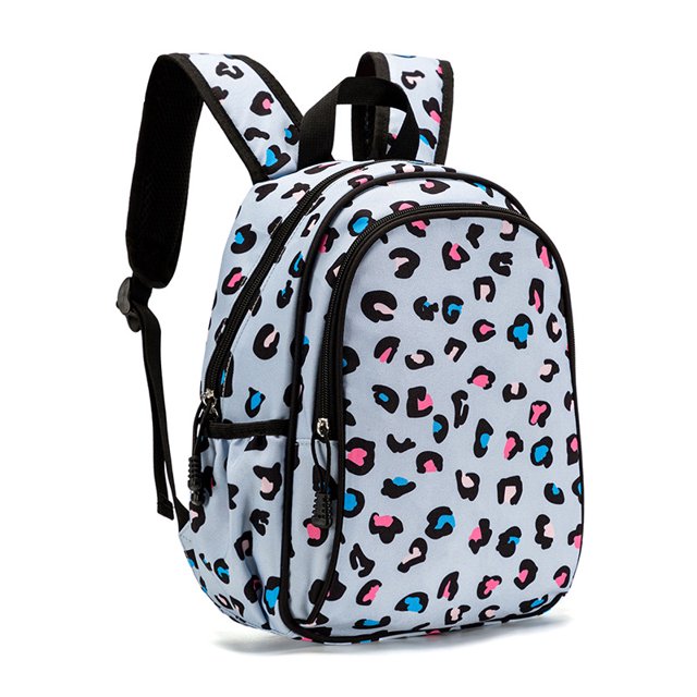 Mochila preescolar con estampado de leopardo, mochilas para niños pequeños para niños y niñas con correa para el pecho