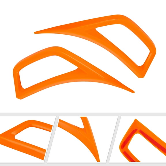 Orange ABS Steering Wheel Cover & Air Vent Outlet Trim for Jeep Wrangler JL JT 2018 , Anti-Slip, Wear-Resistant, Direct Replacement