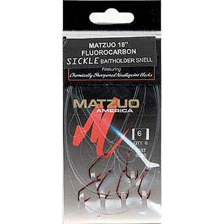 Matzuo Sickle All Purpose Baitholder Snell Hook, 6 