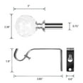 thumbnail image 4 of 3/4 Inch Diameter Adjustable Curtain Metal Rod with Round Clear Acrylic Ball Finials，48 to 84 Inch, 4 of 5