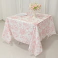 thumbnail image 4 of Efavormart Polyester Square Tablecloth 70"x70" White with Pink French Toile Pattern - Sophisticated Table Cover for Chic Weddings & Events, 4 of 8