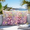 thumbnail image 4 of Outdoor Pillow Cover Watercolor Flower Floral Set of 2 Waterproof Throw Pillowcases Leaves Branch Colorful Decorative Patio Furniture Pillows for Couch Garden Indoor & Outdoor Use, 4 of 9