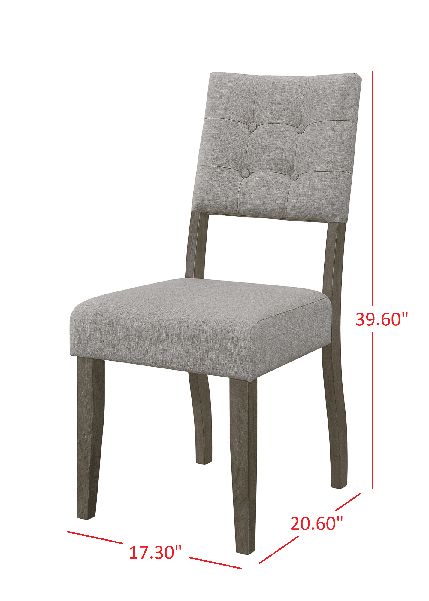 Home Design Derry Dining Chair, Taupe, Button-tufted back, Cushioned seat, Comfortable seating, Sturdy legs, Modern design, Elegant style, Durable construction